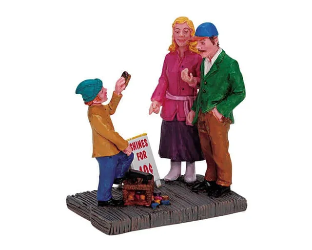 lemax-get-your-shoe-shine-miniatur-figur-schuhputz-szene image 1