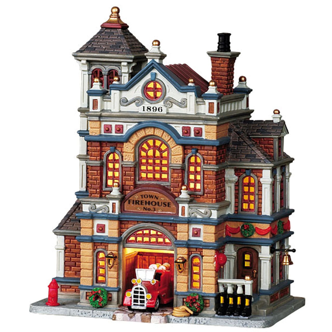 lemax-town-firehouse-no-3-beleuchtetes-miniaturhaus-feuerwehr image 2