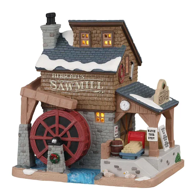 lemax-herschel-s-sawmill-beleuchtetes-miniatur-s-gewerk-vail-village image 1