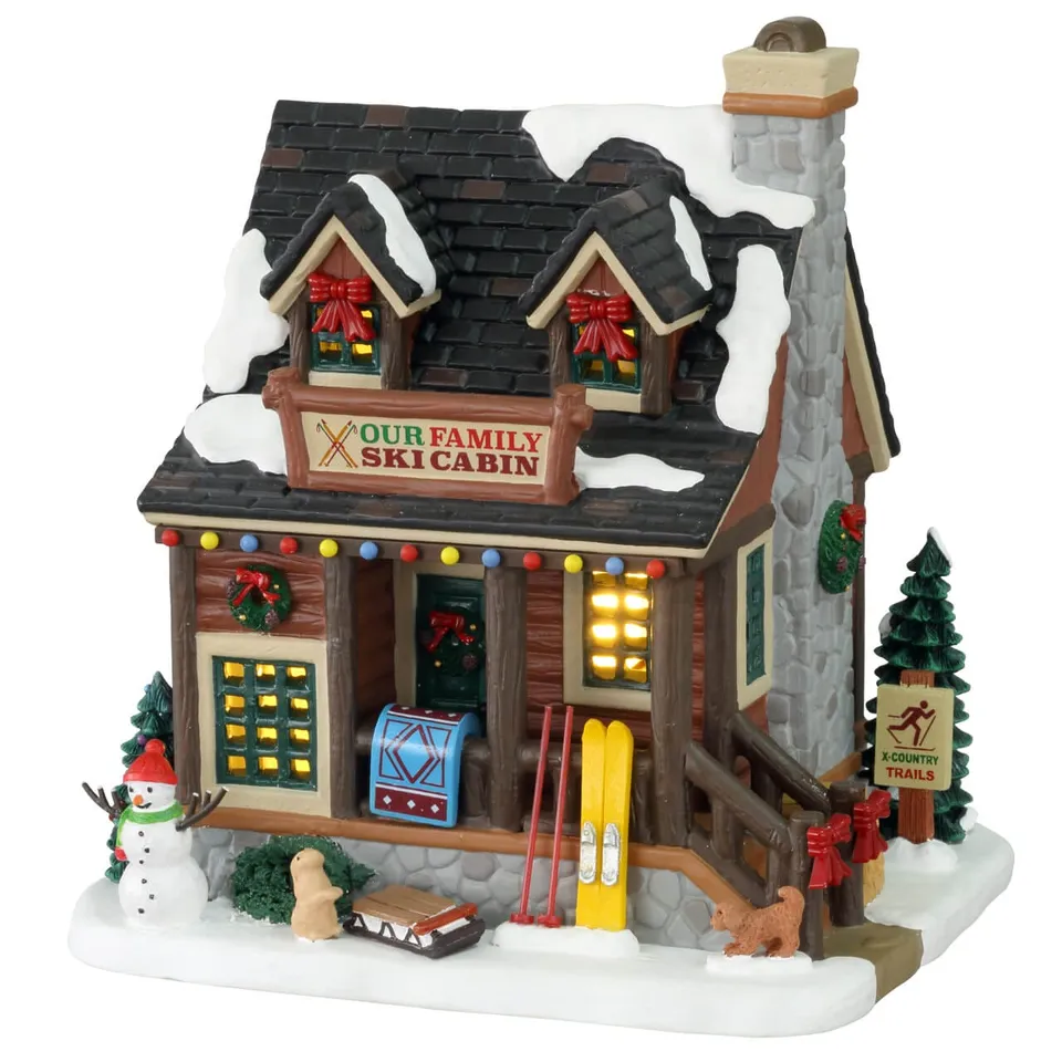 lemax-our-family-ski-cabin-beleuchtetes-ski-haus image 1