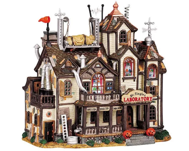 lemax-dr-tingle-s-laboratory-spooky-town-grusel-labor-miniatur image 1
