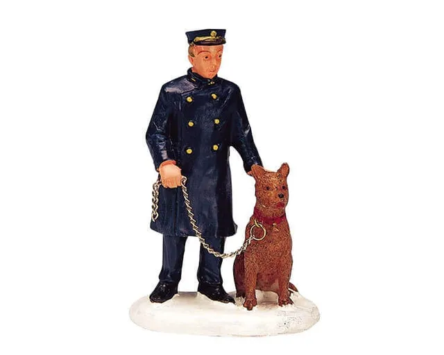 lemax-officer-and-friend-miniaturfigur-weihnachtsdorf image 1