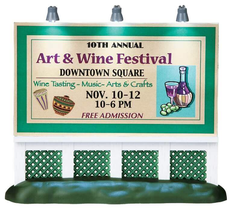 lemax-art-wine-festival-billboard-miniatur-werbeschild-zubeh-r image 1