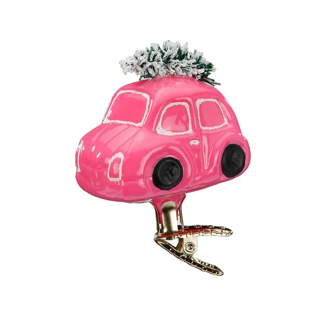 inge-glas-manufaktur-weihnachtsauto-pink-7-5-cm-christbaumschmuck image 1