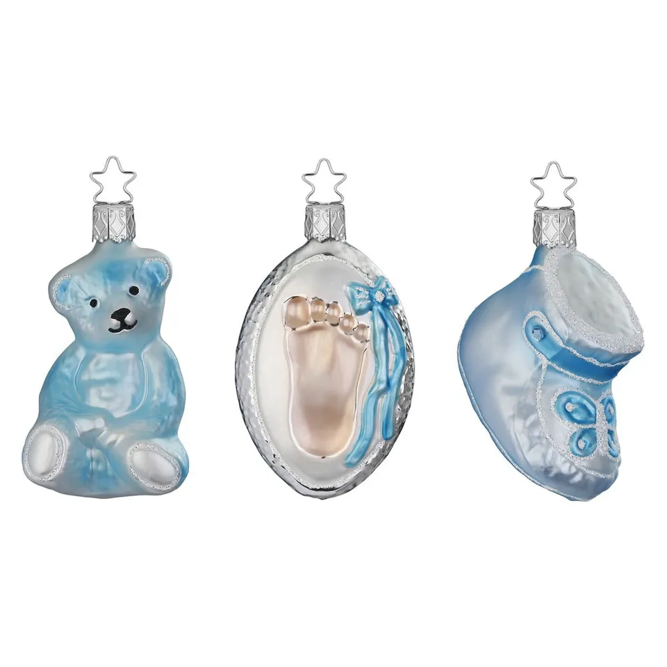 inge-glas-willkommen-baby-blau-8-cm-christbaumkugel-3-stk image 1