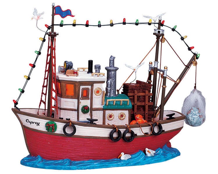 lemax-the-osprey-fishing-boat-fischerboot-miniatur image 1