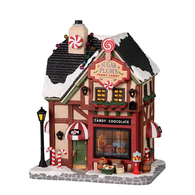 lemax-sugar-plum-s-penny-candy-beleuchteter-s-warenladen-miniaturhaus image 1