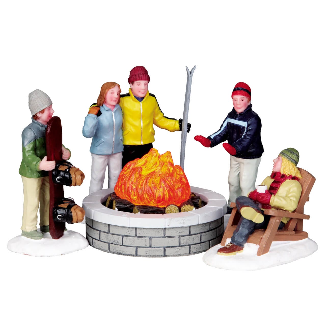 lemax-fire-pit-set-of-5-miniatur-set image 1