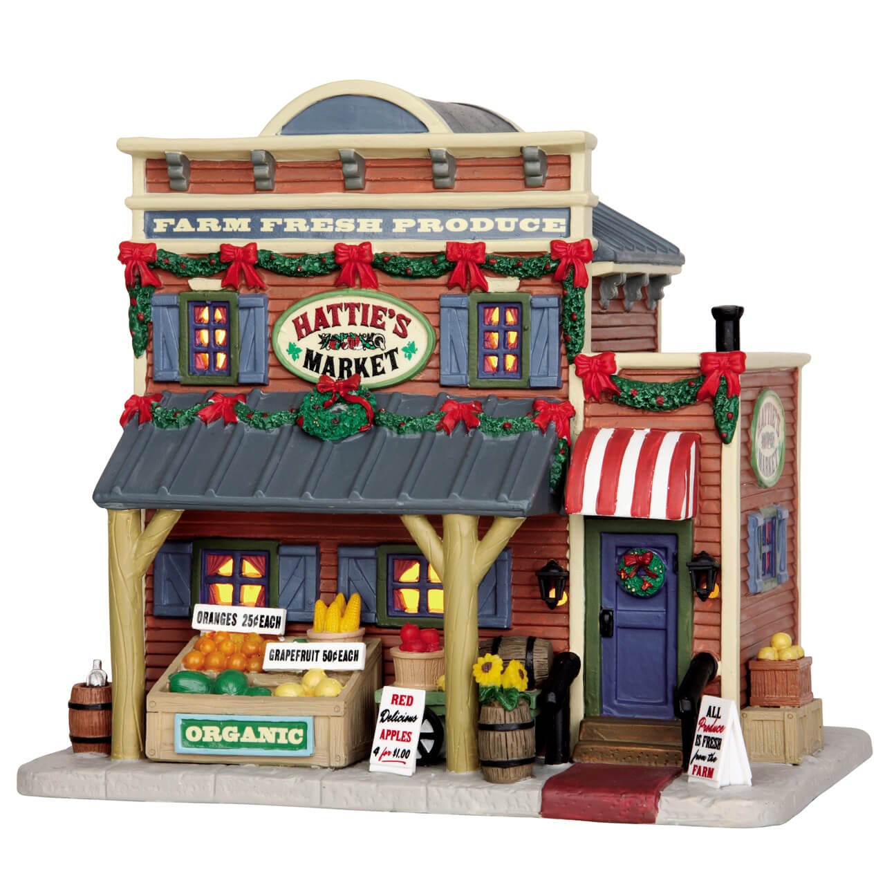 lemax-hattie-s-market-weihnachtsmarkt-geb-ude-miniatur image 1