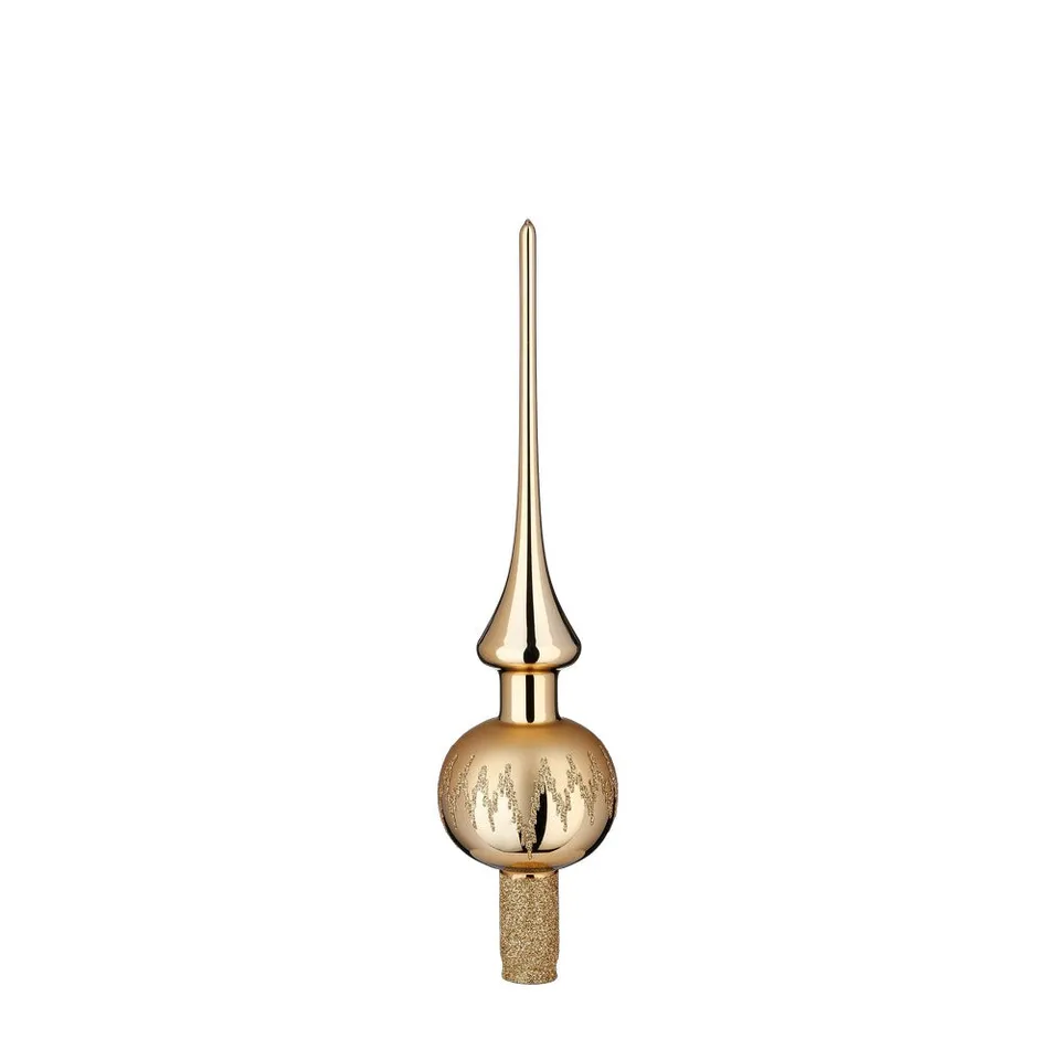 inge-glas-festtagsfreude-christbaumspitze-30-cm-brokat-glanz-gold image 1