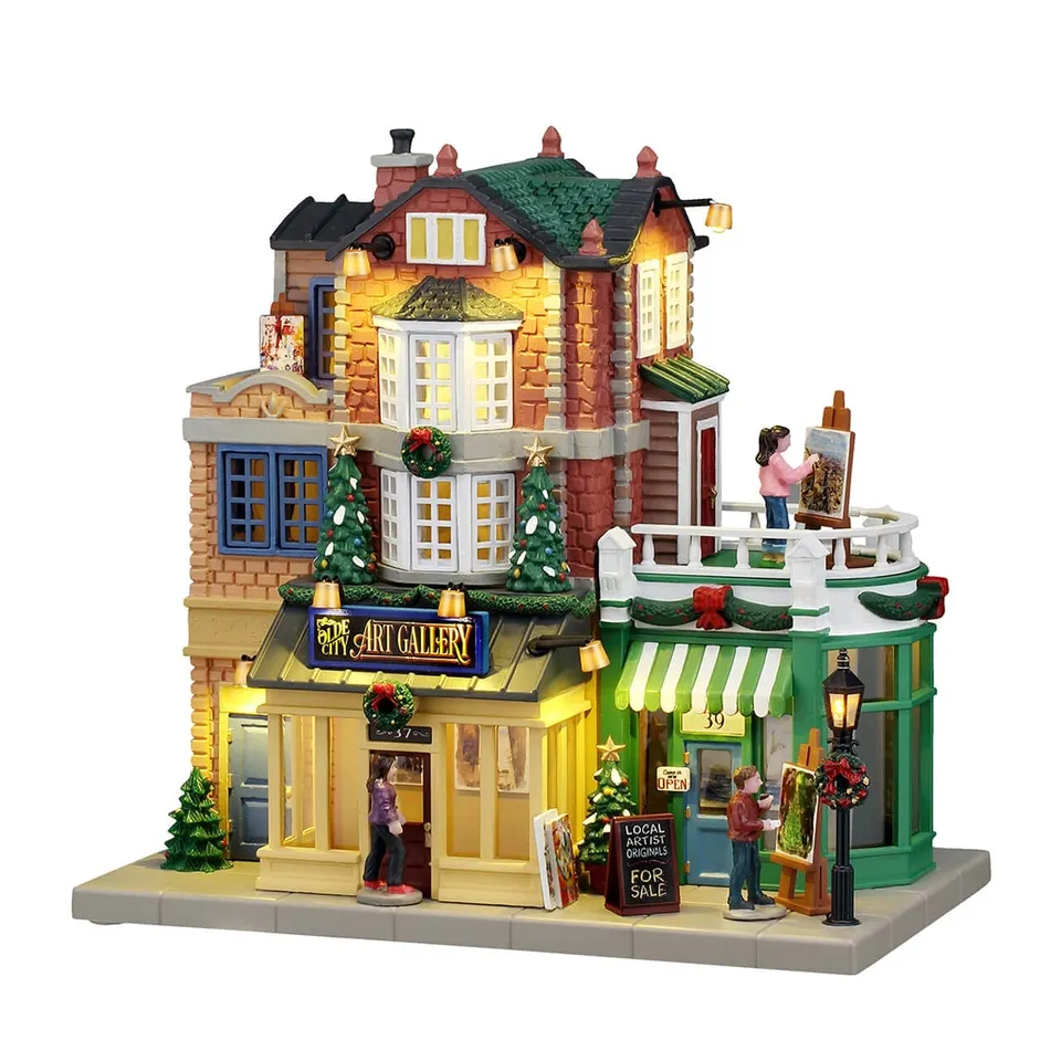 lemax-olde-city-art-gallery-beleuchtetes-miniaturhaus-caddington image 1