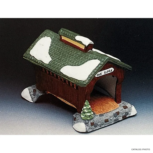 lemax-oak-ridge-bridge-miniatur-br-cke-winterdorf image 1
