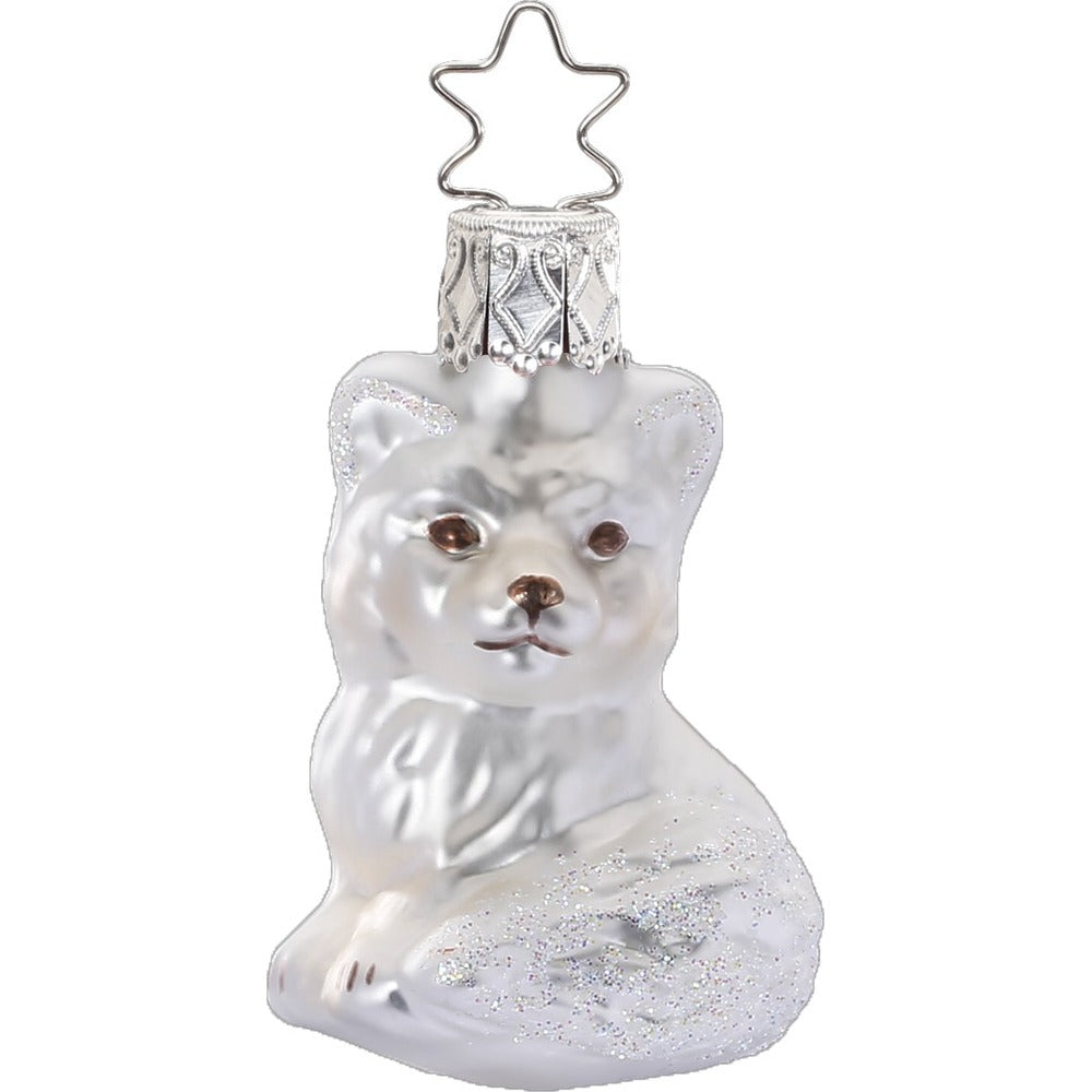inge-glas-kleiner-schneefuchs-christbaumanh-nger-5-5-cm-wei image 1