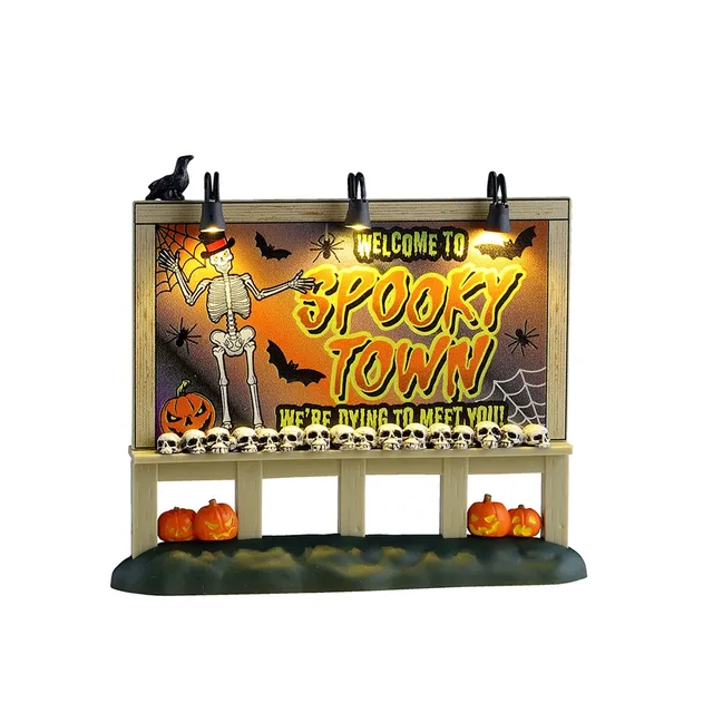 lemax-welcome-to-spooky-town-sign-deko-schild-spooky-town image 1