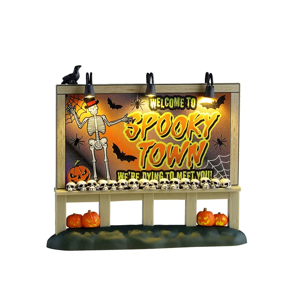 lemax-welcome-to-spooky-town-sign-deko-schild-spooky-town image 1