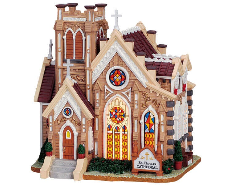 lemax-st-thomas-cathedral-beleuchtete-miniatur-kirche image 2