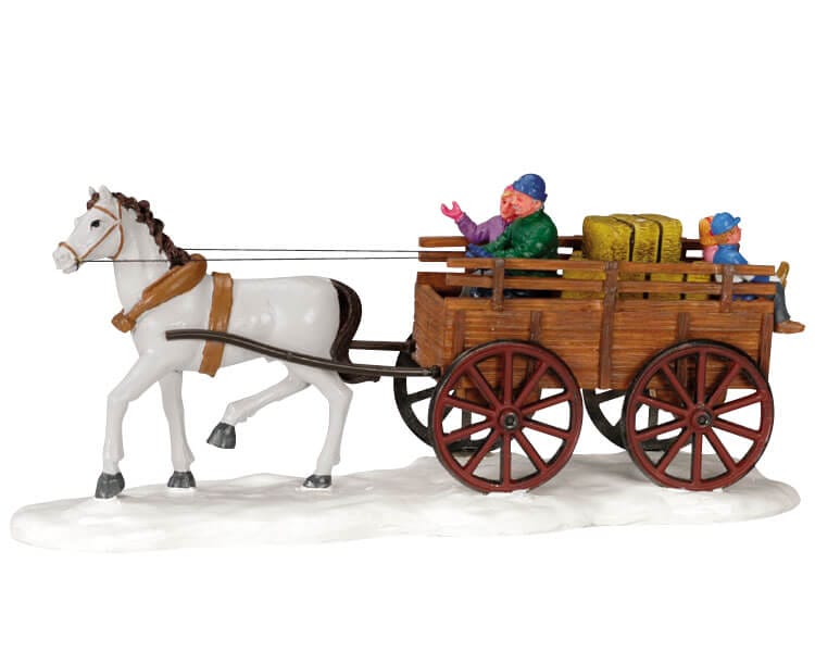 lemax-winter-hay-wagon-miniatur-heuwagen-f-r-weihnachtsdorf image 1