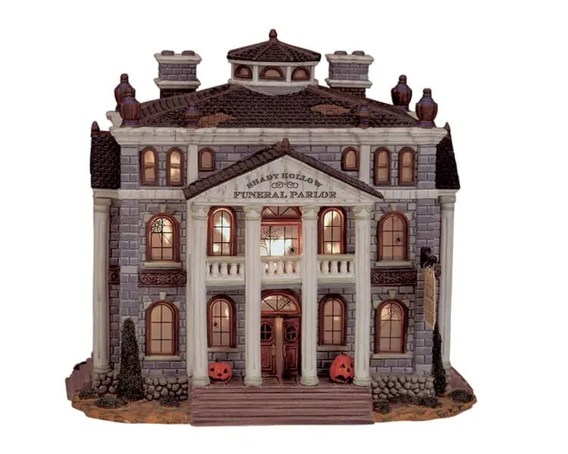 lemax-shady-hollow-funeral-parlor-spooky-town-haus image 1