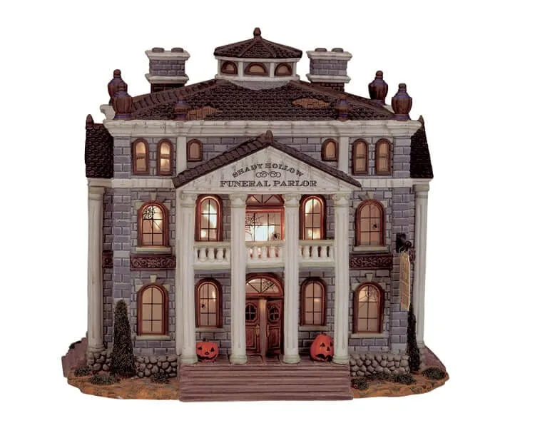 lemax-shady-hollow-funeral-parlor-spooky-town-haus image 1