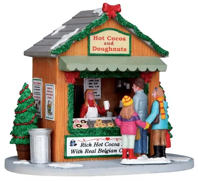 lemax-hot-cocoa-stand-beleuchtetes-miniatur-h-uschen image 1