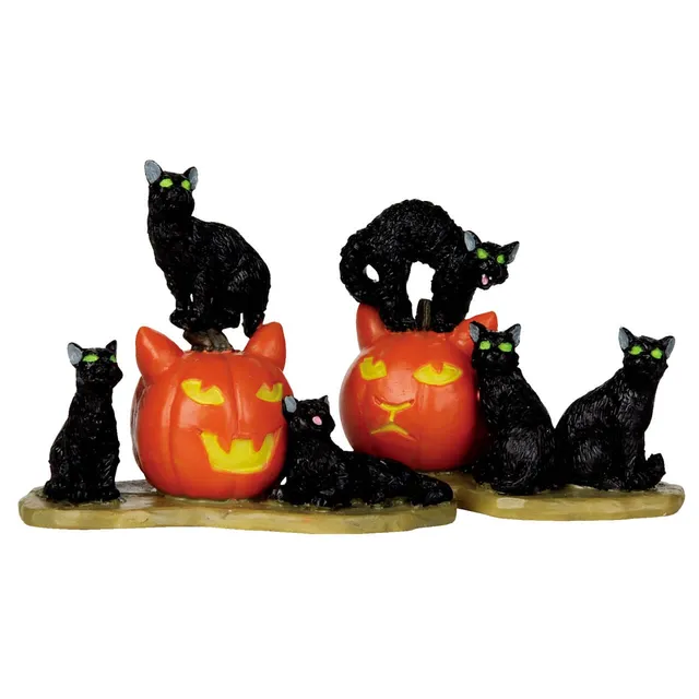 lemax-halloween-cats-2er-set-spooky-town-figuren image 1
