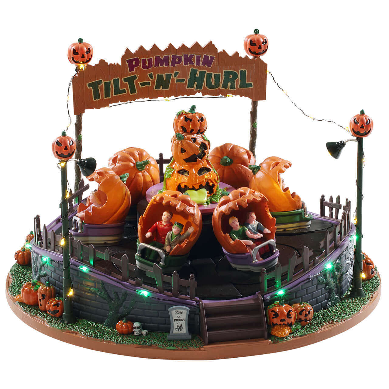 lemax-pumpkin-tilt-n-hurl-spooky-town-fahrgesch-ft-mit-licht-und-bewegung image 2