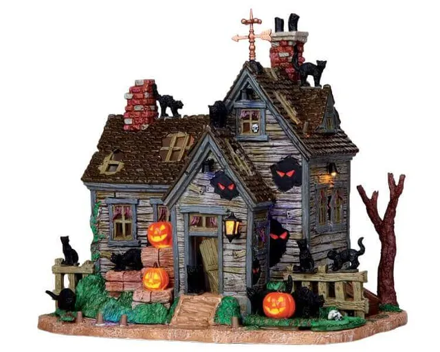 lemax-vicki-s-cattery-beleuchtetes-spukhaus-spooky-town image 1