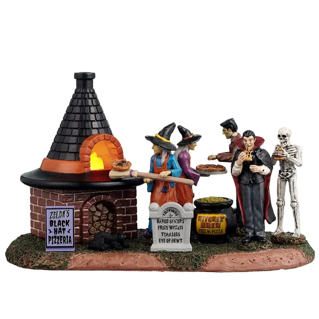 lemax-zelda-s-black-hat-pizzeria-spooky-town-hexenhaus image 1