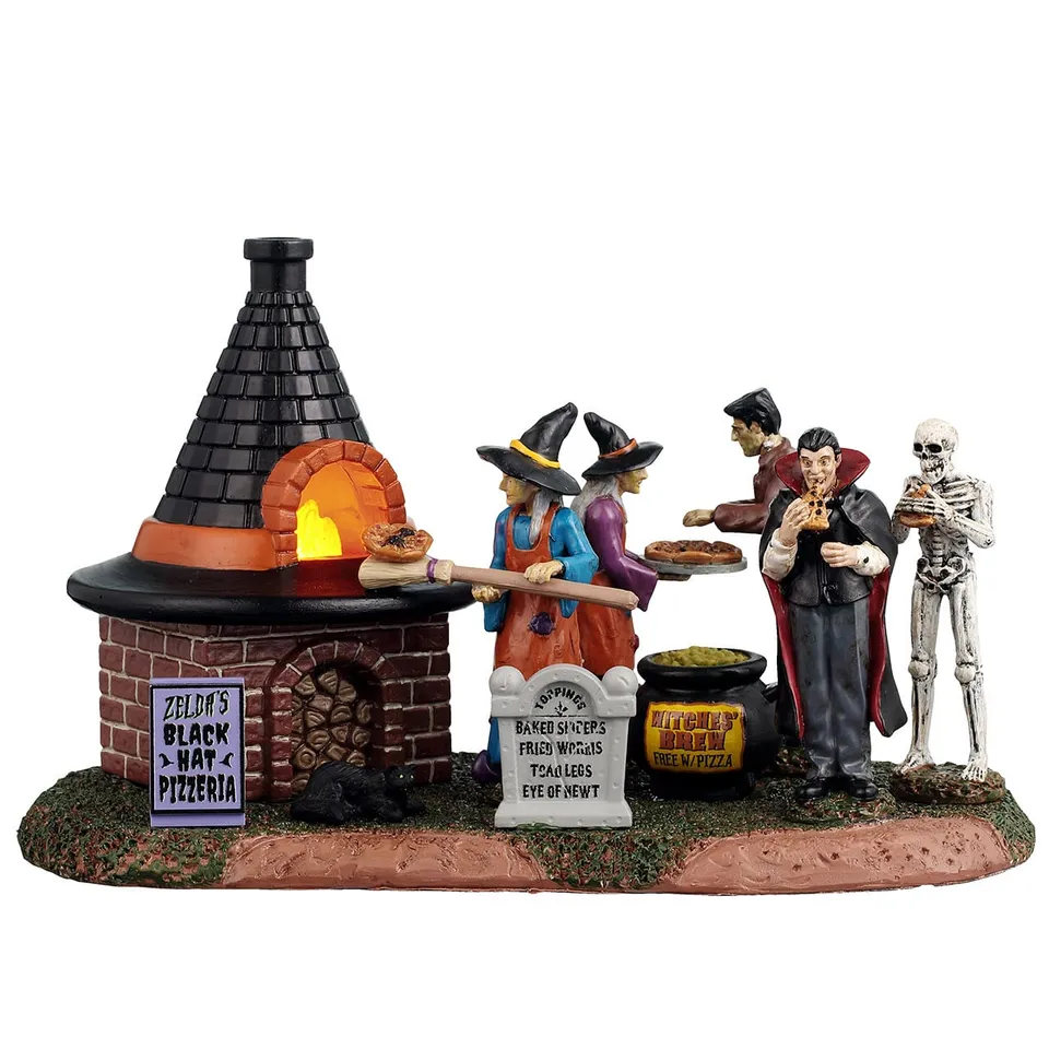 lemax-zelda-s-black-hat-pizzeria-spooky-town-hexenhaus image 1