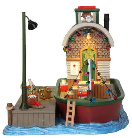 lemax-houseboat-celebration-beleuchtetes-miniatur-hausboot image 2