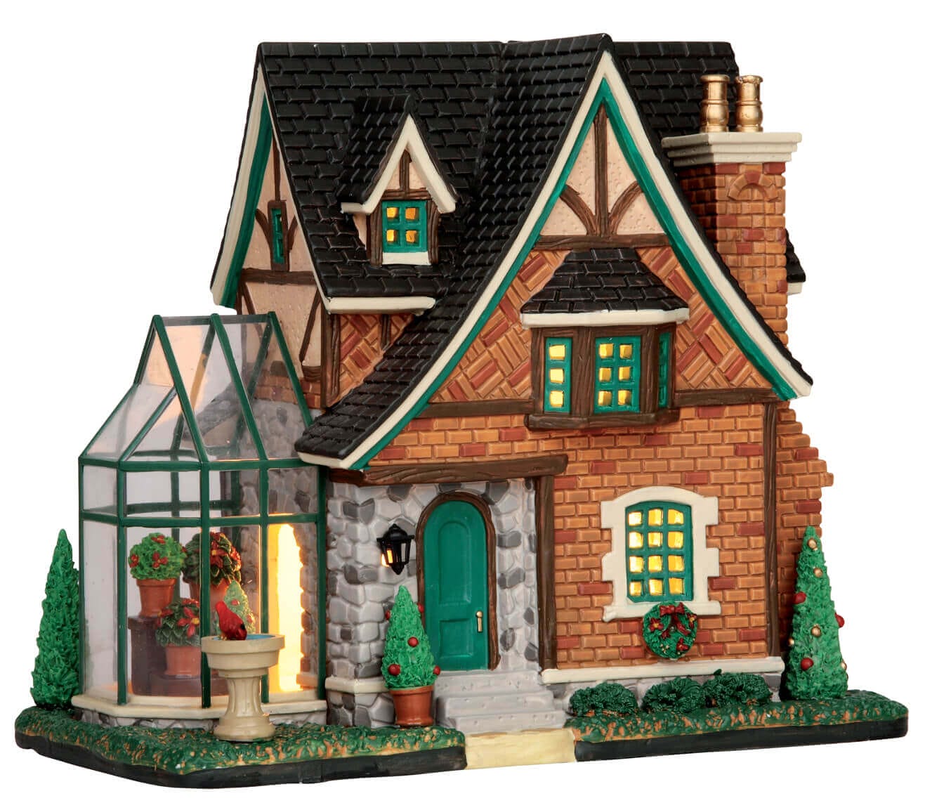 lemax-tudor-home-beleuchtetes-miniaturhaus-im-tudor-stil image 1