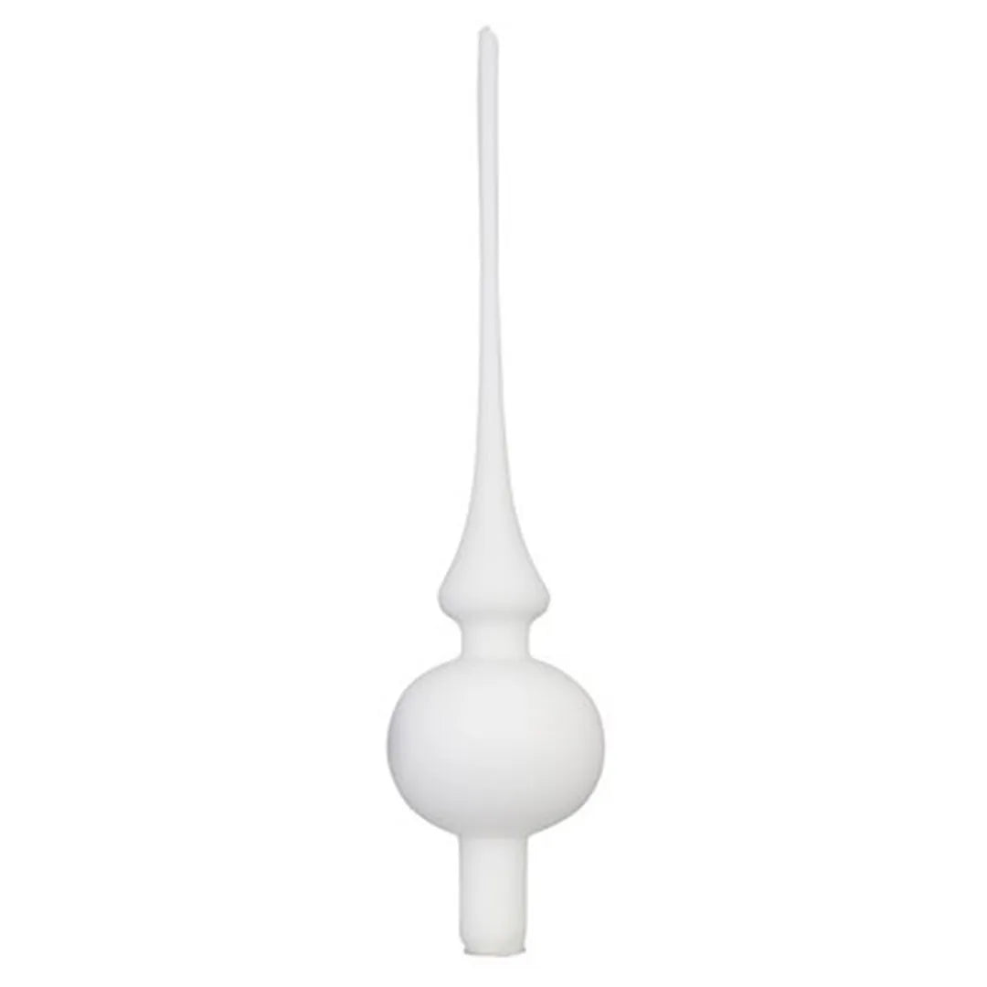 inge-glas-spitze-baumspitze-porzellanwei-matt-7-x-30-cm image 1