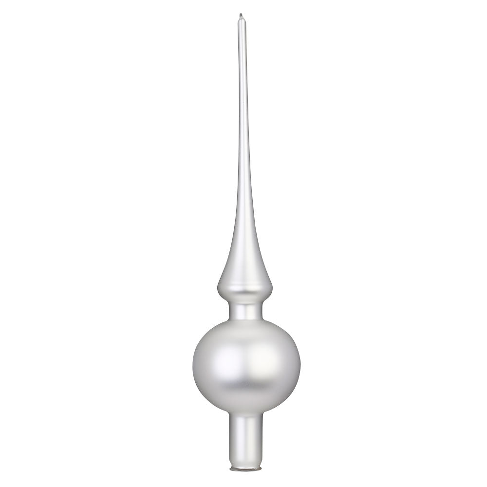 inge-glas-spitze-wei-matt-7-x-30-cm-christbaumspitze image 1