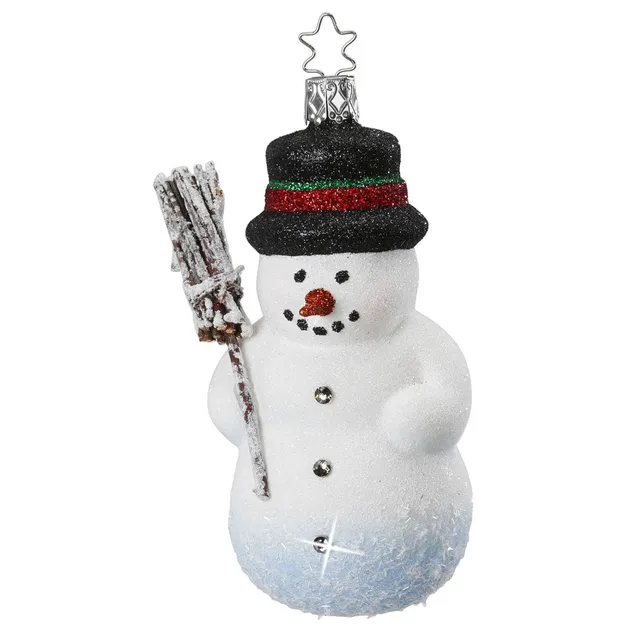 inge-glas-glitzernder-schneemann-12-5-cm-glasfigur image 1