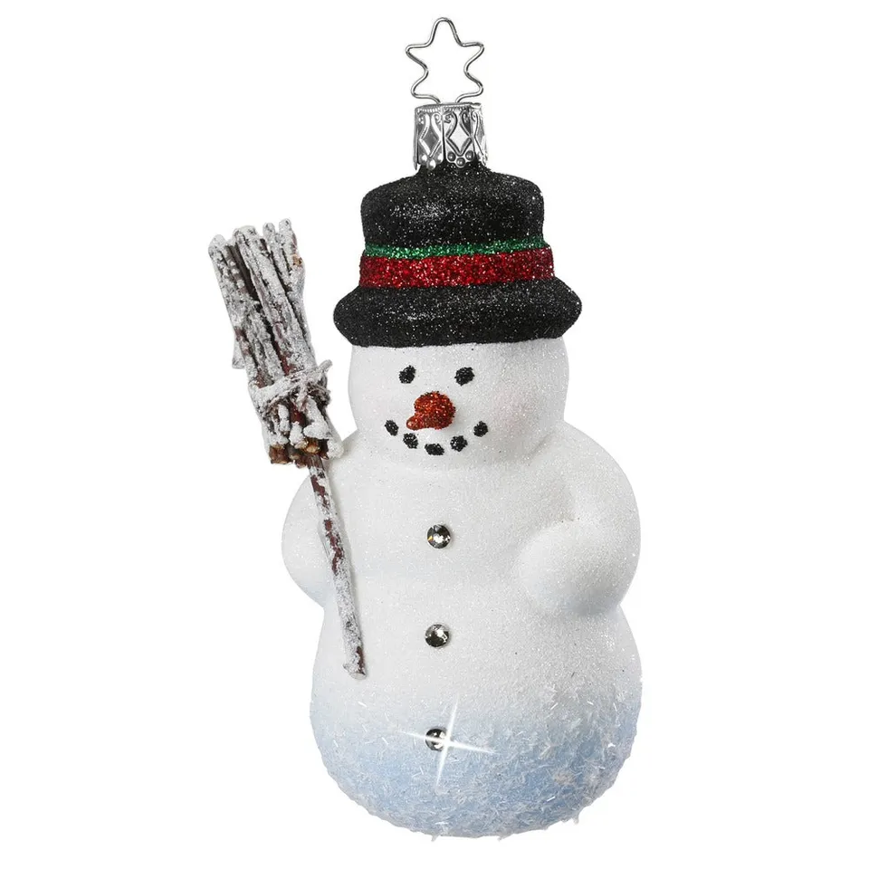 inge-glas-glitzernder-schneemann-12-5-cm-glasfigur image 1