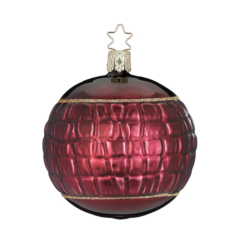 inge-glas-manufaktur-burgundes-leder-8-5-cm-christbaumkugel-in-lederoptik image 1