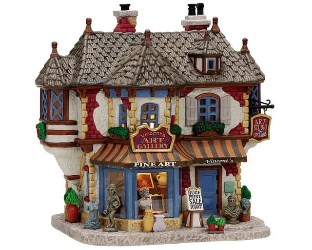lemax-vincent-s-art-gallery-weihnachtsdorf-galeriehaus image 1