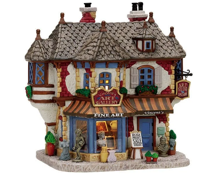 lemax-vincent-s-art-gallery-weihnachtsdorf-galeriehaus image 1