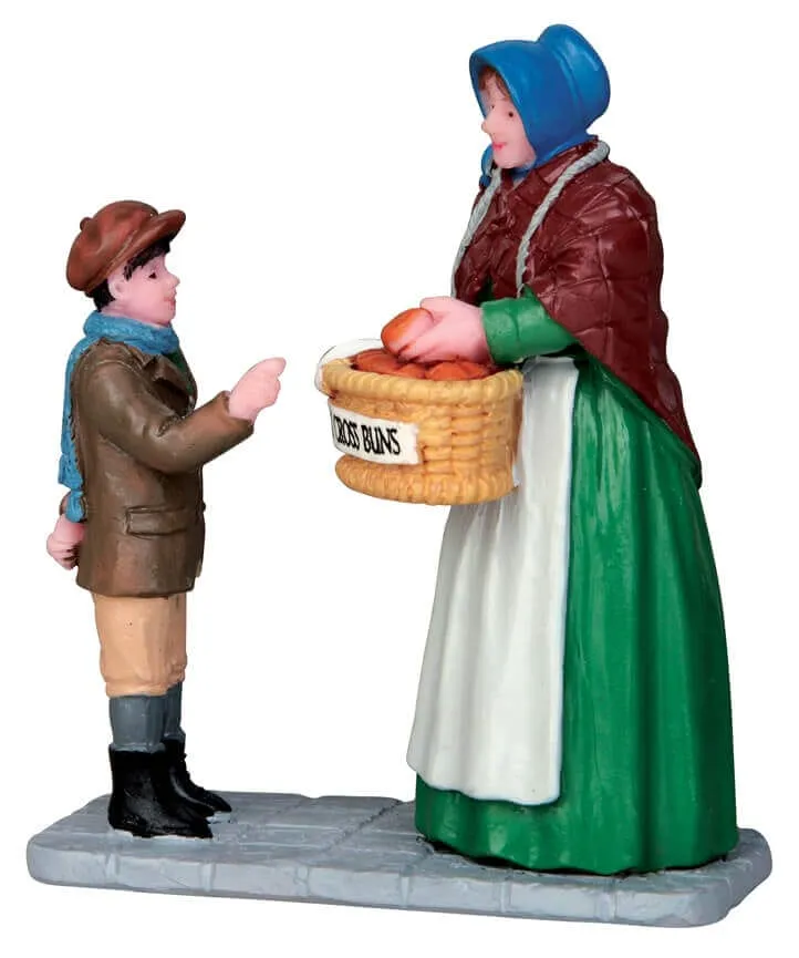 lemax-hot-cross-buns-vendor-miniaturfigur image 1