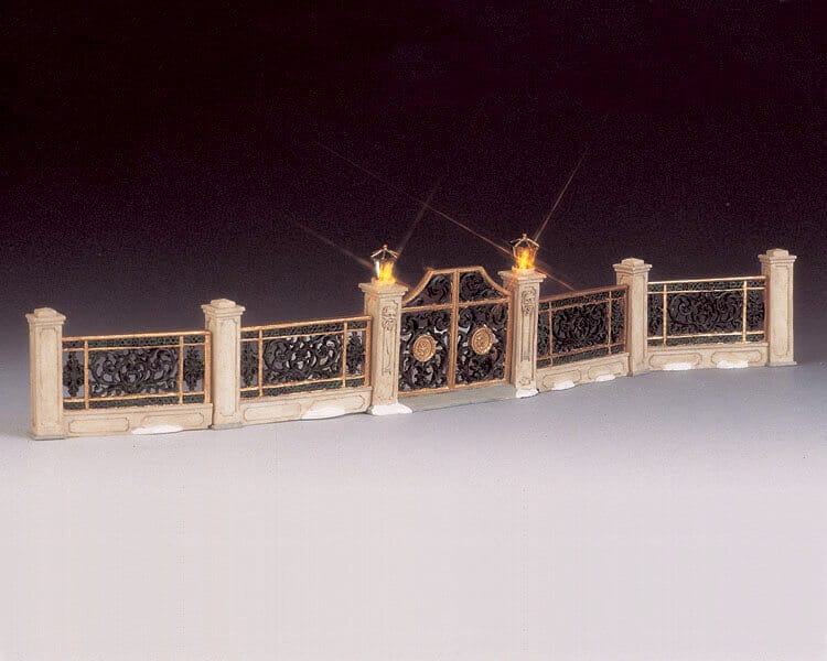 lemax-lighted-victorian-gated-fence-beleuchteter-miniatur-zaun image 1