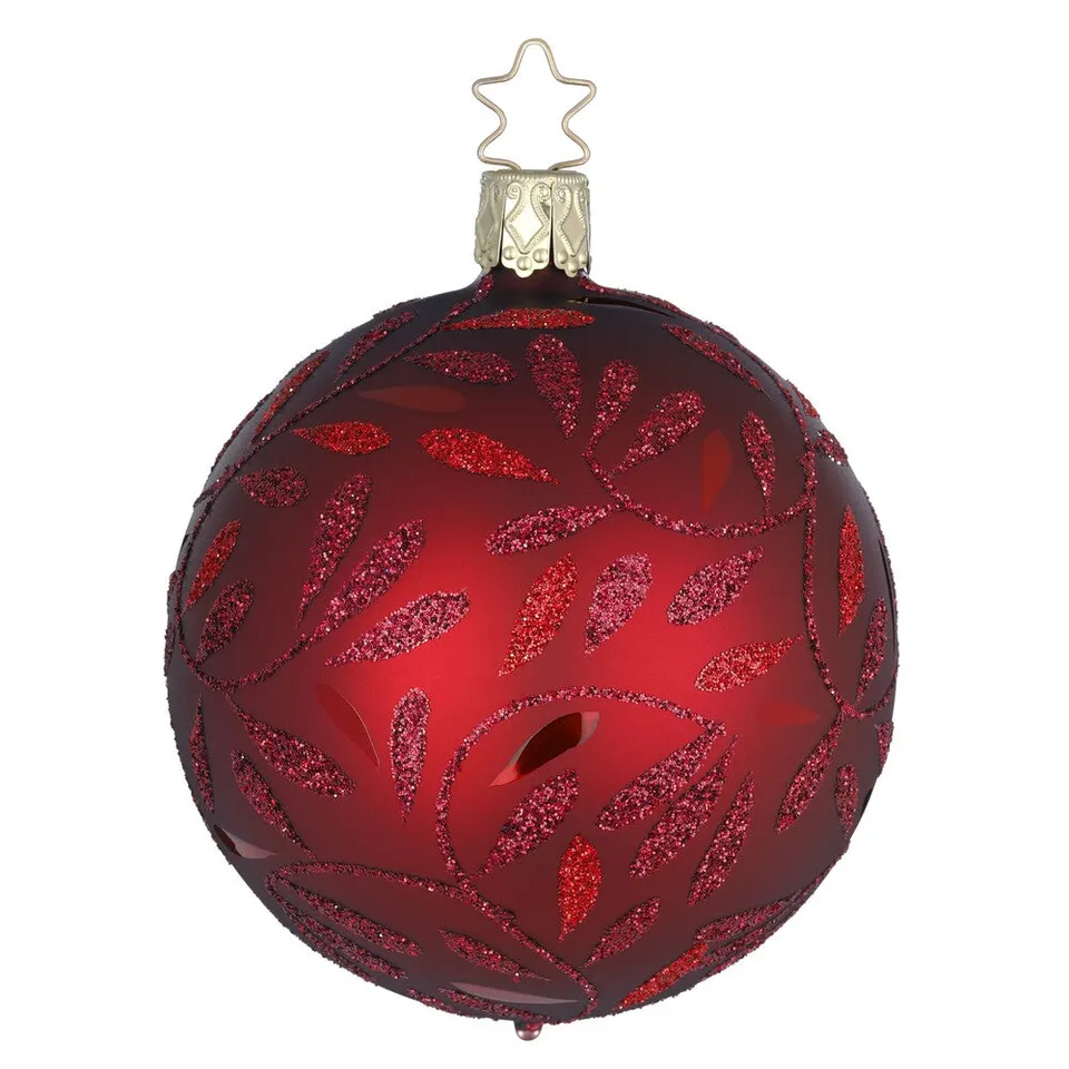 inge-glas-manufaktur-freudentanz-christbaumkugel-8-cm-burgundy-classic image 1