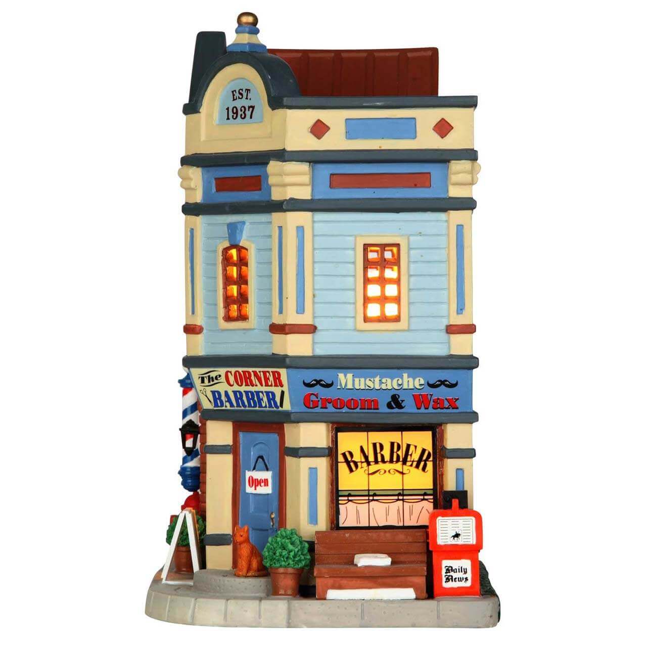 lemax-the-corner-barber-shop-miniaturhaus image 3