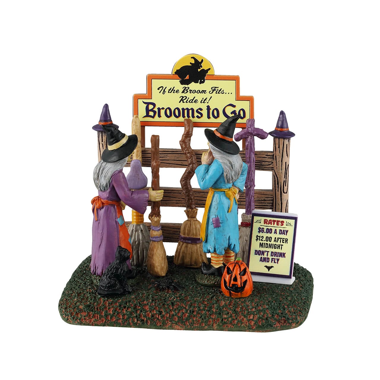 lemax-brooms-to-go-spooky-town-hexen-shop-miniatur image 1