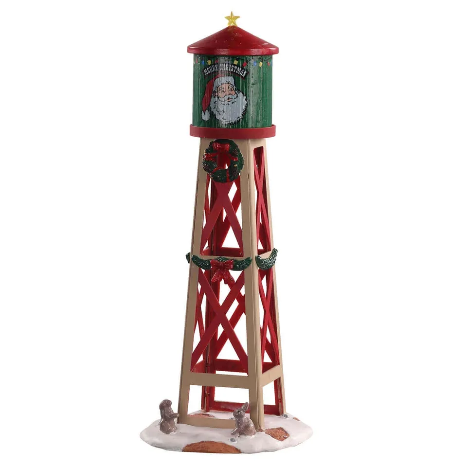 lemax-rustic-water-tower-miniatur-weihnachts-wasserturm-vail-village image 1