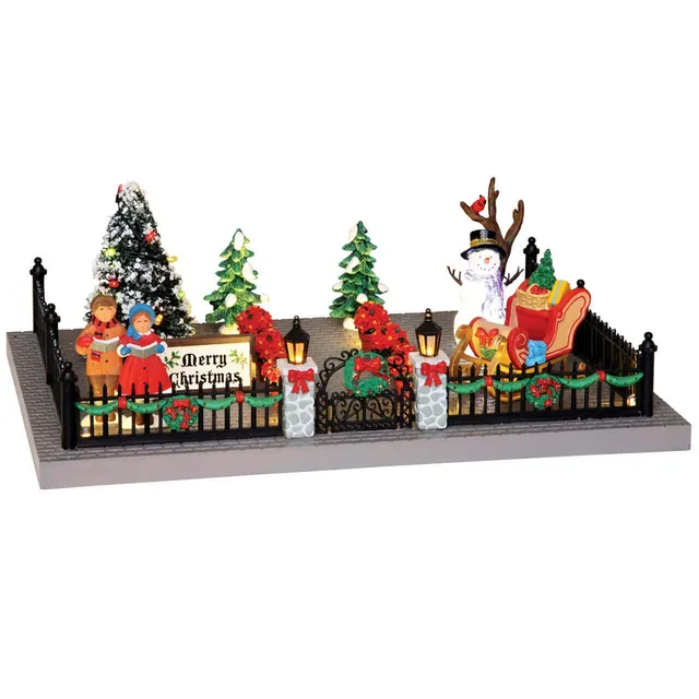 lemax-decorated-victorian-front-yard-miniatur-szene image 1