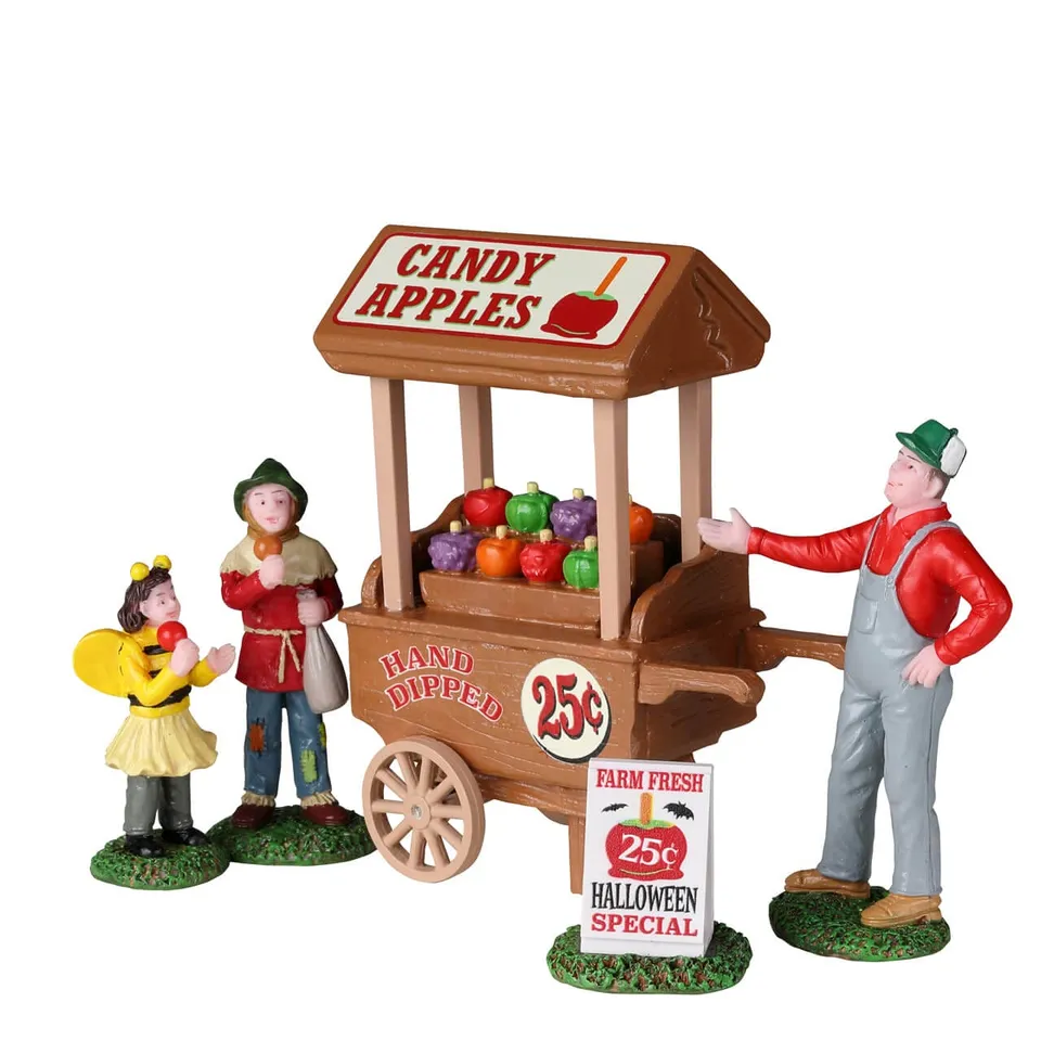lemax-candy-apple-cart-set-of-5-spooky-town-karren-mit-figuren-zubeh-r image 1