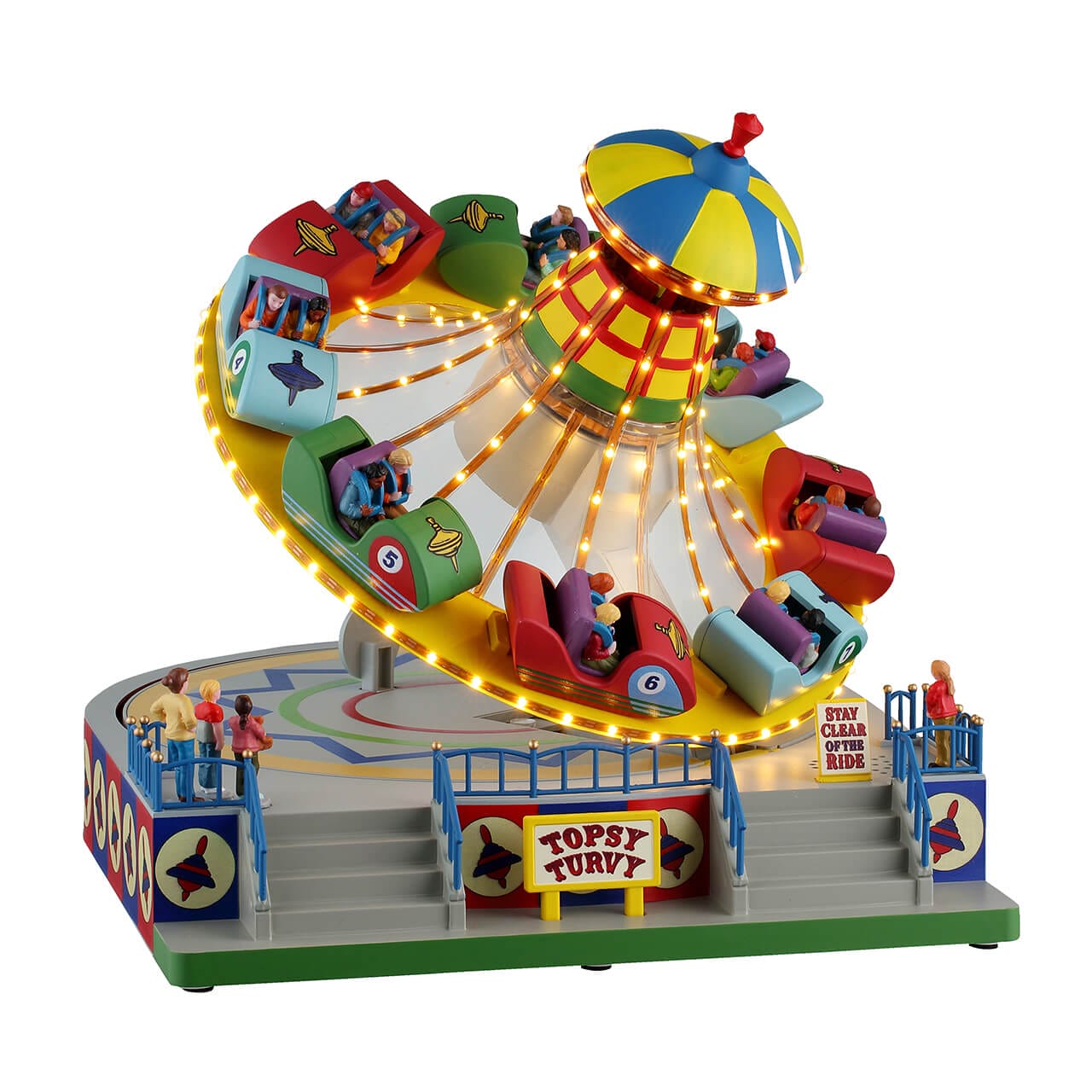 lemax-topsy-turvy-bewegtes-miniatur-karussell-fahrgesch-ft image 1