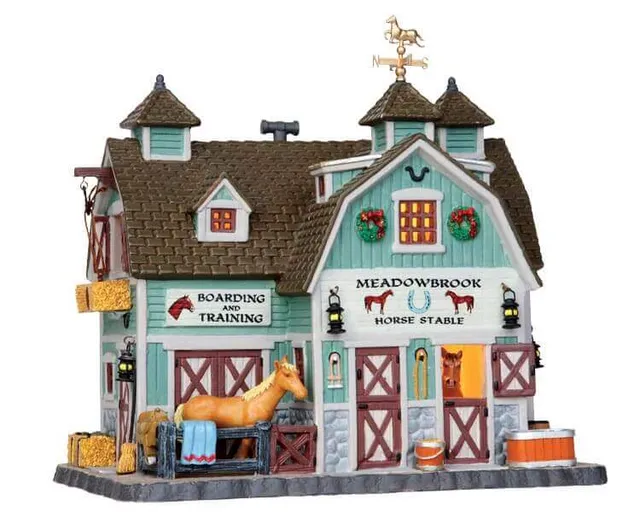 lemax-meadowbrook-stable-weihnachtsdorf-stall-geb-ude image 1