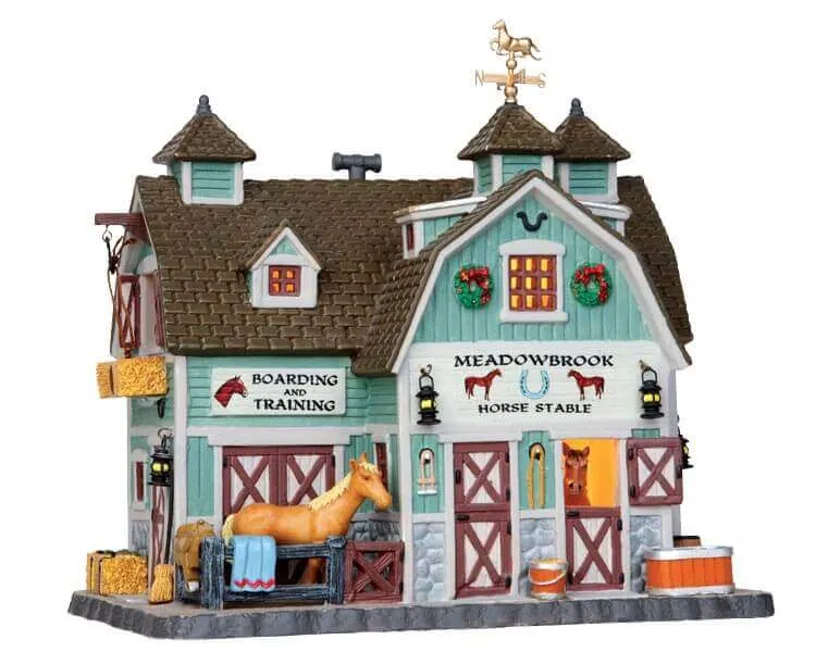 lemax-meadowbrook-stable-weihnachtsdorf-stall-geb-ude image 1