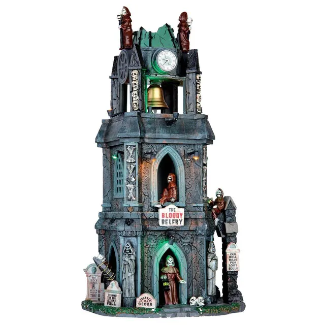 lemax-the-bloody-belfry-spooky-town-gruselhaus-mit-sound-licht-und-bewegung image 1